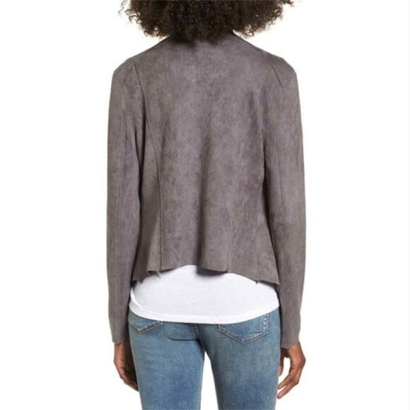BLANKNYC Asymmetrical Zip Drape Front Faux Suede Jacket Small Blank NYC - Picture 3 of 8